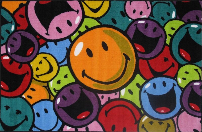Colorful Smiley Faces — Orange