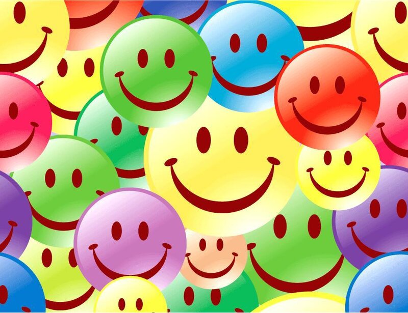 Colorful Smiley Faces — Yellow