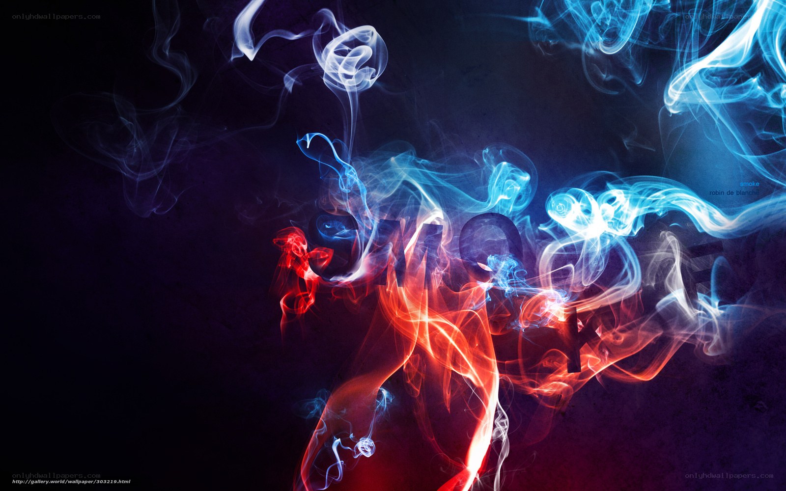 Colorful smoke art design