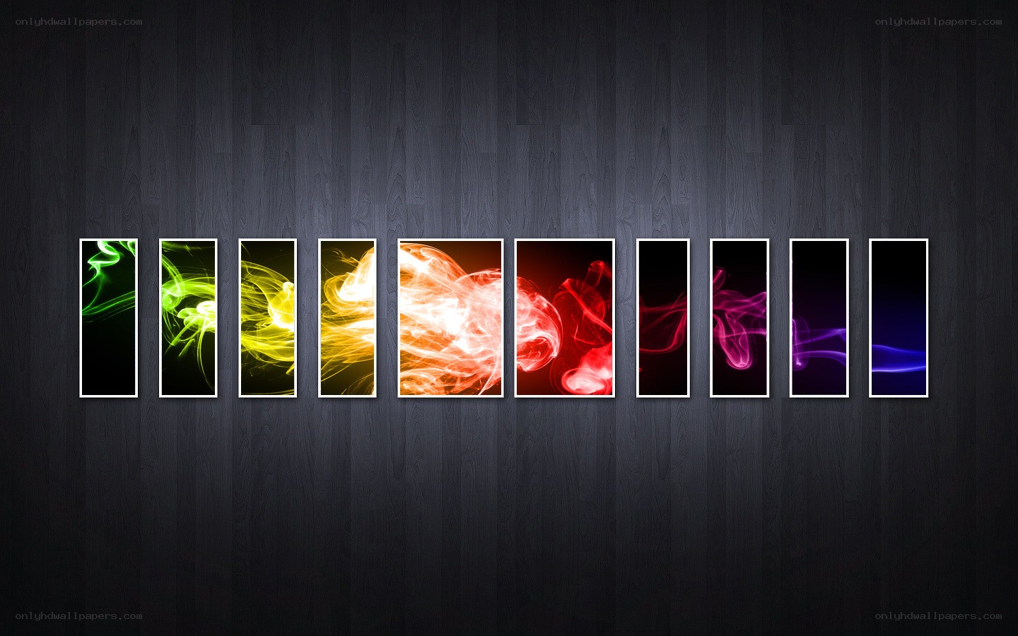 Colorful smoke art panels