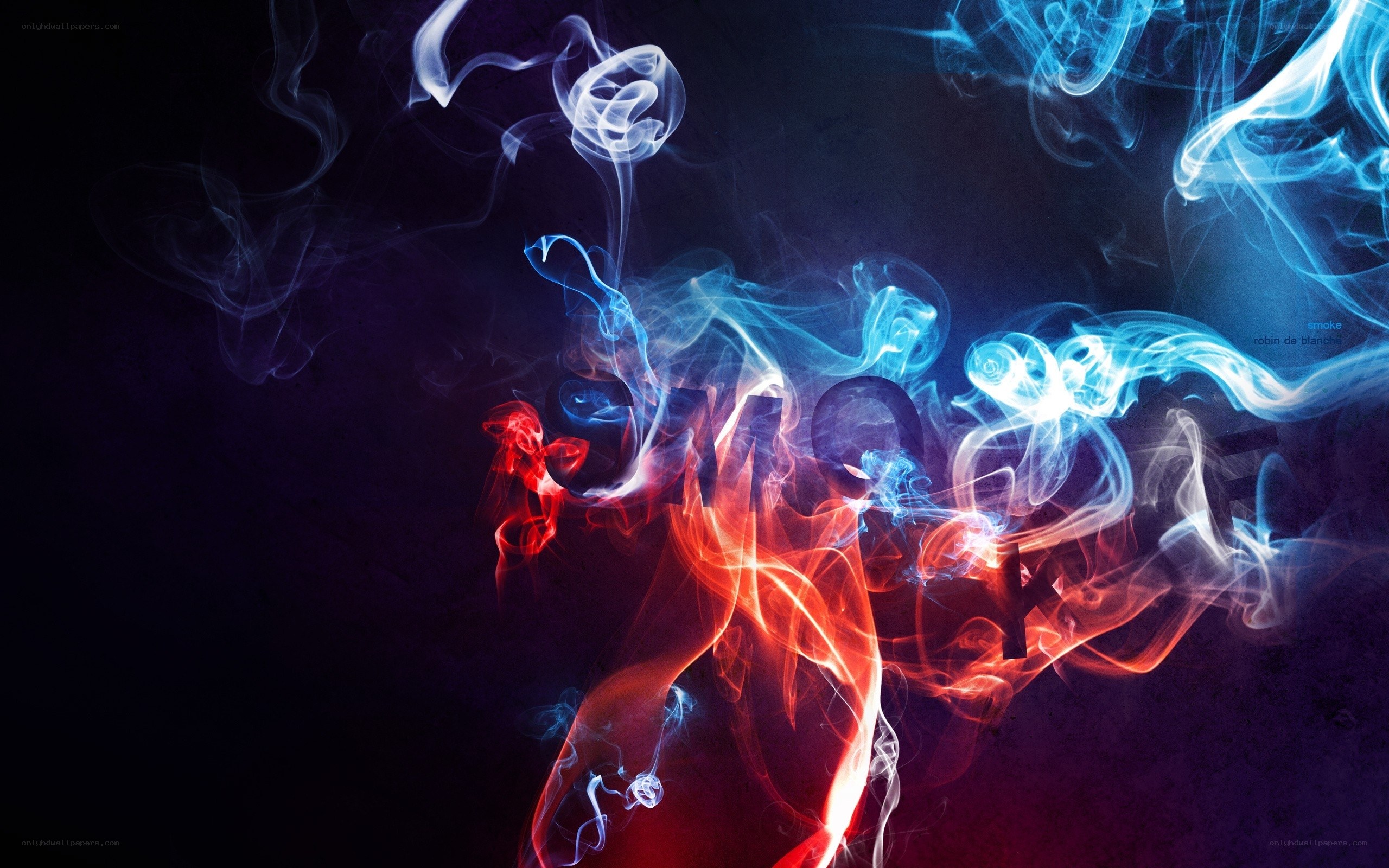 Colorful smoke art