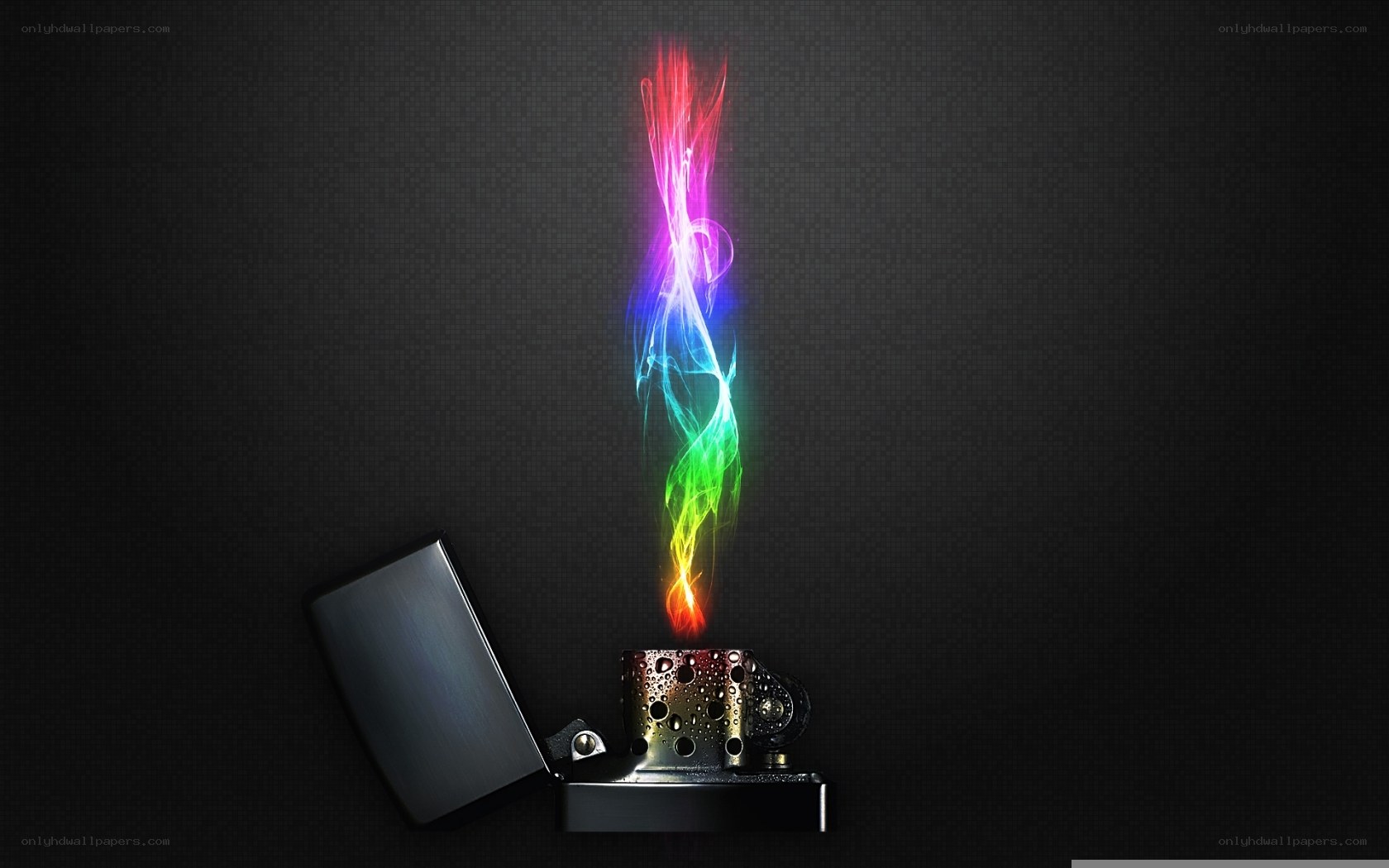 Colorful smoke from a lighter