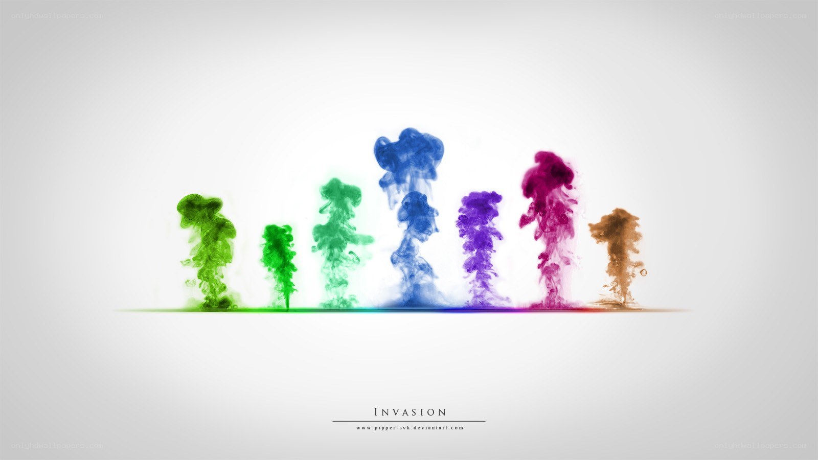 Colorful smoke invasion