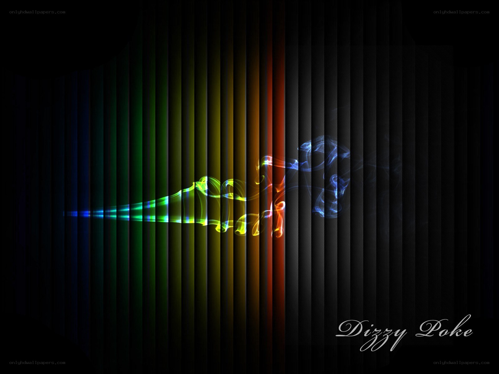 Colorful smoke on dark background
