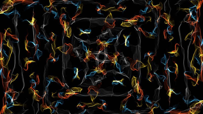 Colorful Smoke Patterns — Black, Dynamic, Abstract