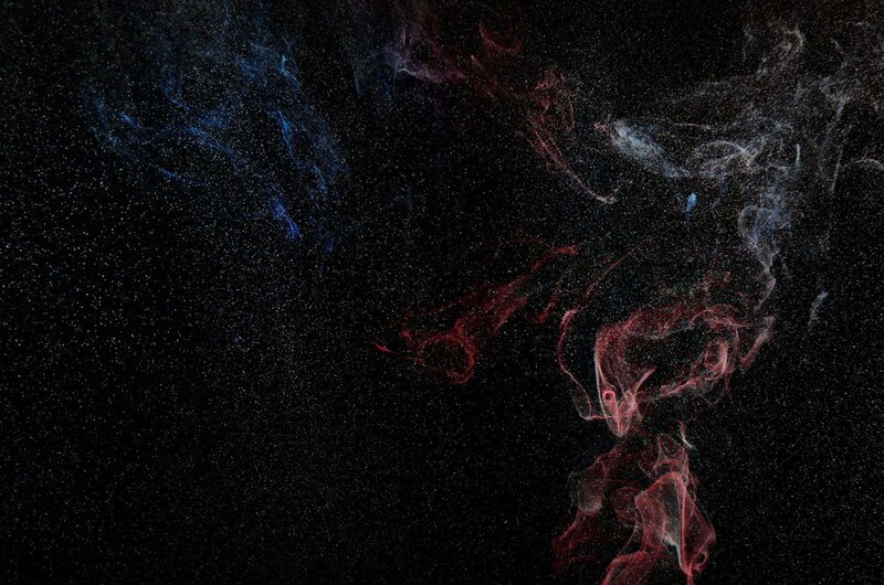 Colorful Smoke Patterns — Black, Ethereal, Abstract