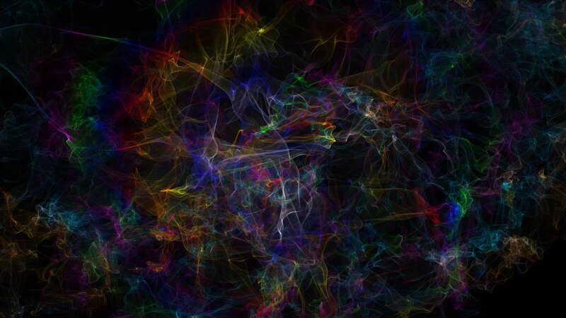 Colorful Smoke Patterns — Black, Ethereal