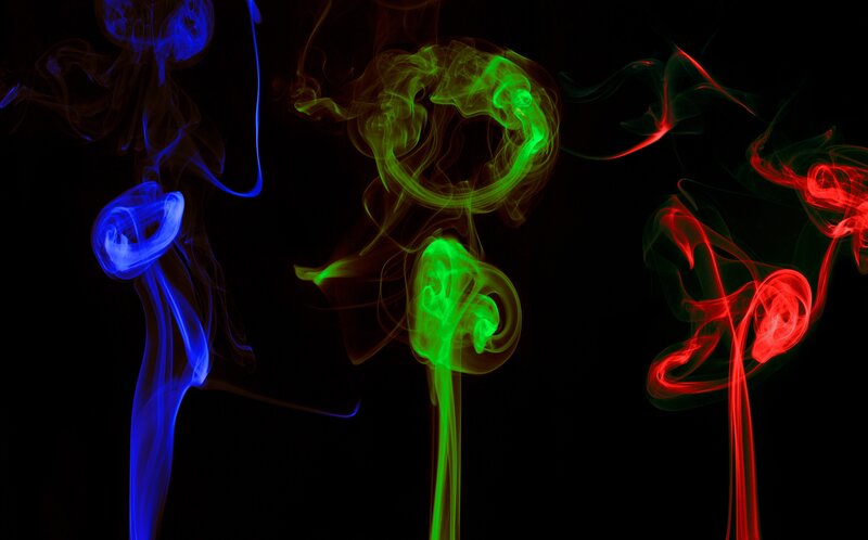 Colorful Smoke Patterns — Blue, Dramatic, Abstract
