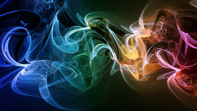 Colorful Smoke Patterns — Blue, Dynamic, Abstract, Light, Fractal