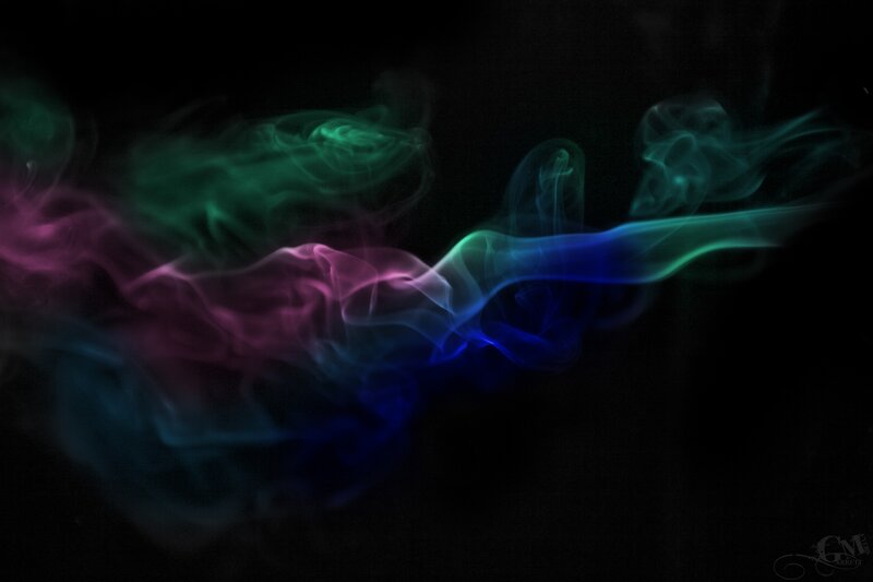 Colorful Smoke Patterns — Green, Ethereal, Digital Art