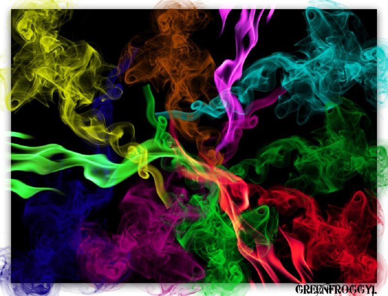 Colorful Smoke Patterns — Green, Vibrant