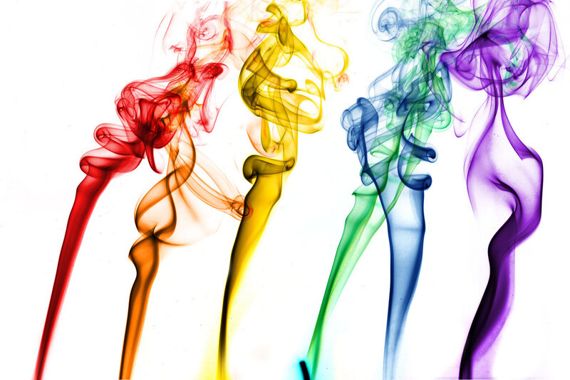Colorful Smoke Plumes