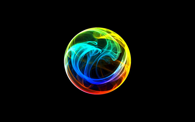 colorful smoke sphere