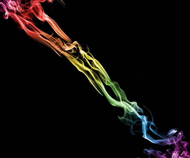 colorful smoke swirl