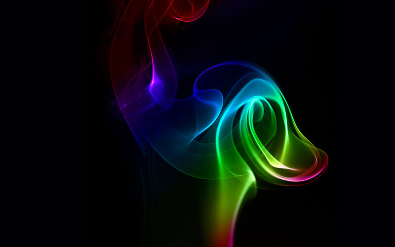 Colorful smoke swirl