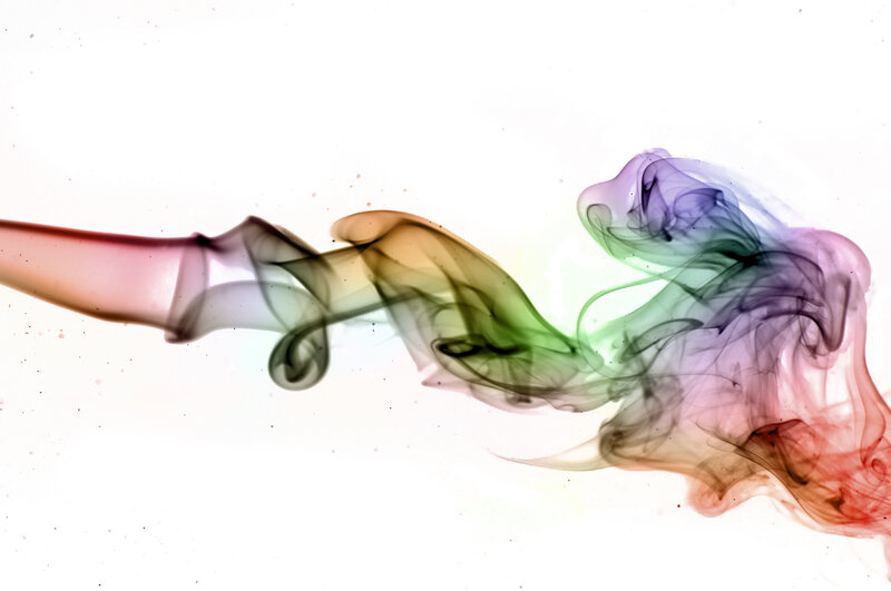 Colorful smoke swirl
