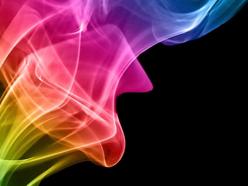Colorful smoke swirl