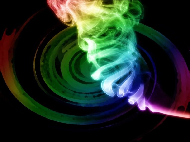 colorful smoke swirl