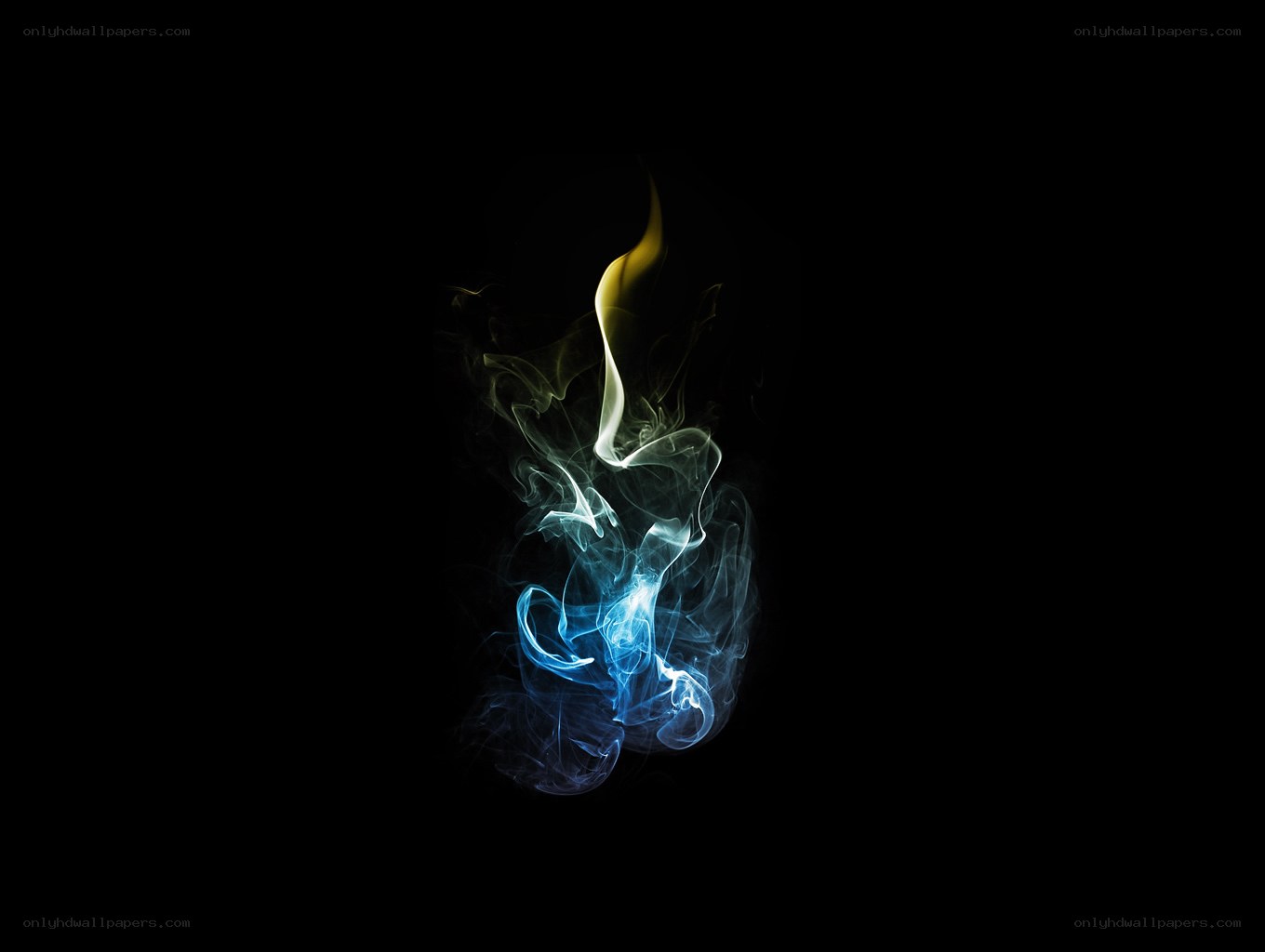 Colorful smoke swirl
