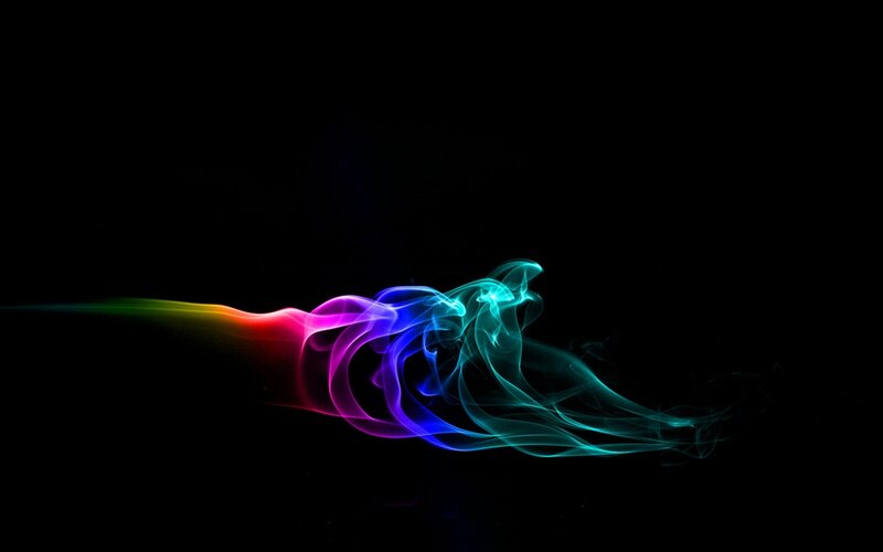 Colorful Smoke Swirl — Black, Dramatic