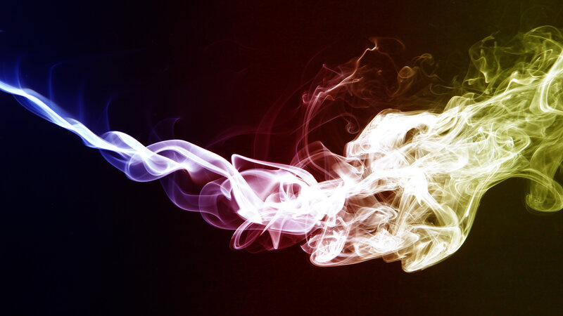 Colorful Smoke Swirl — Blue, Dramatic