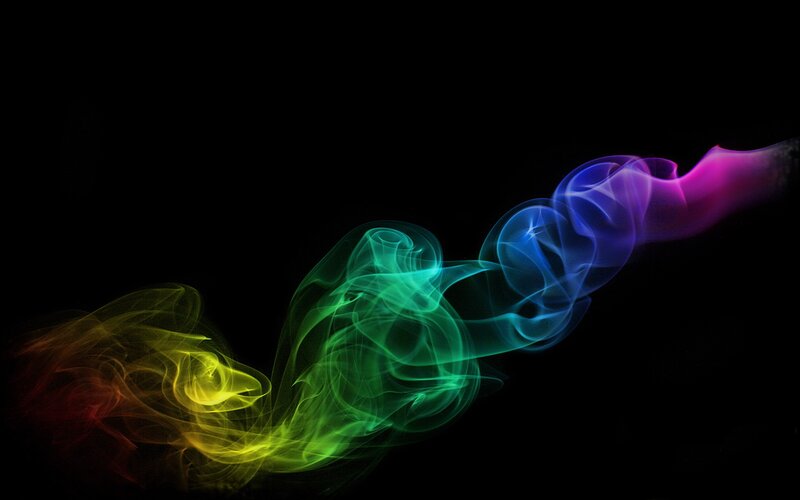 Colorful Smoke Swirl — Green, Dramatic