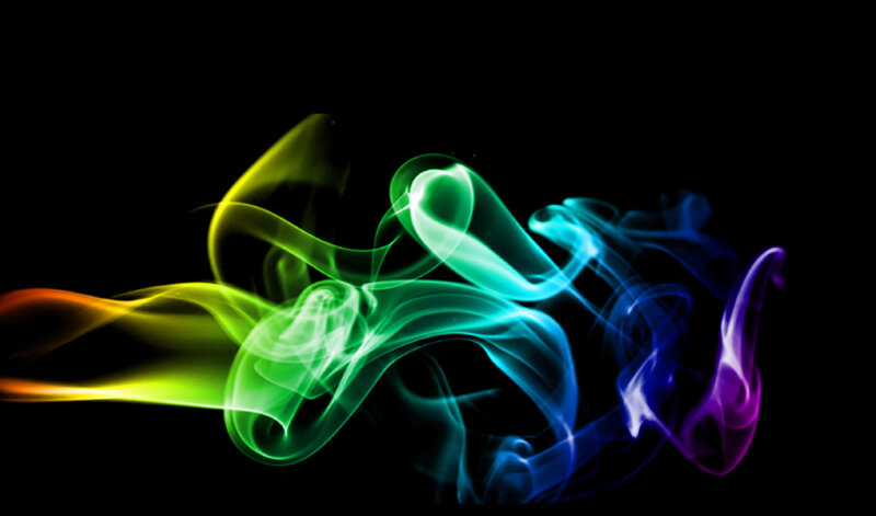 colorful smoke swirls