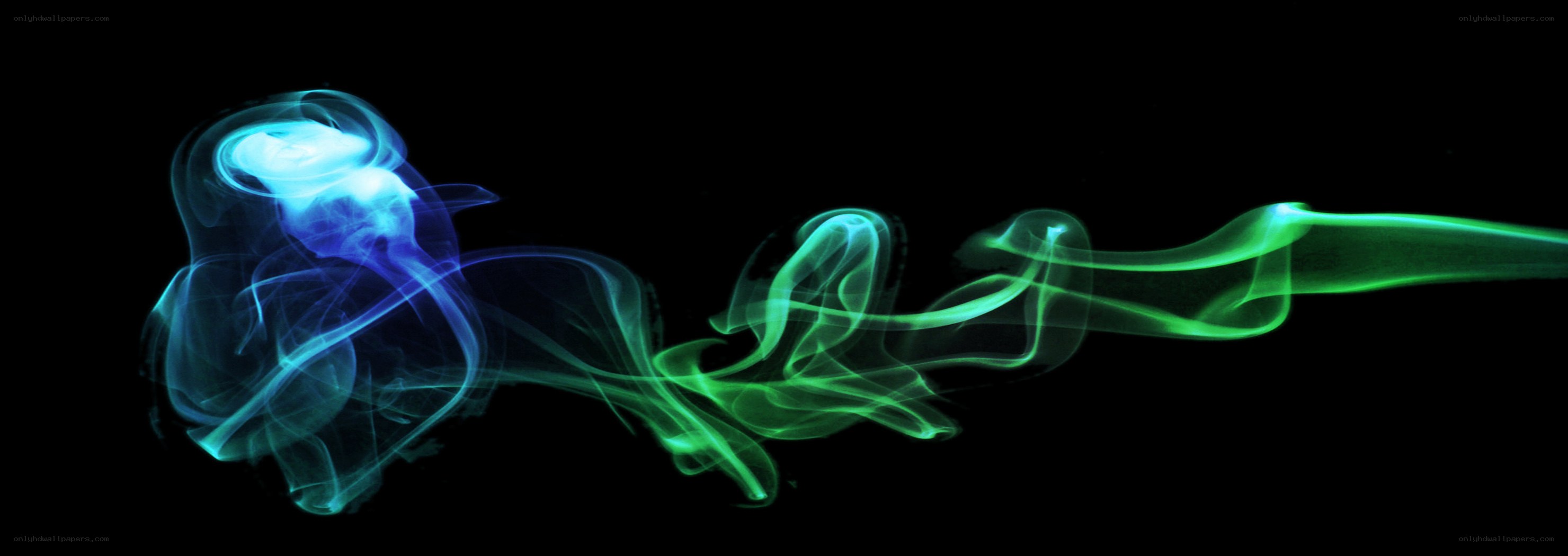 Colorful smoke swirls