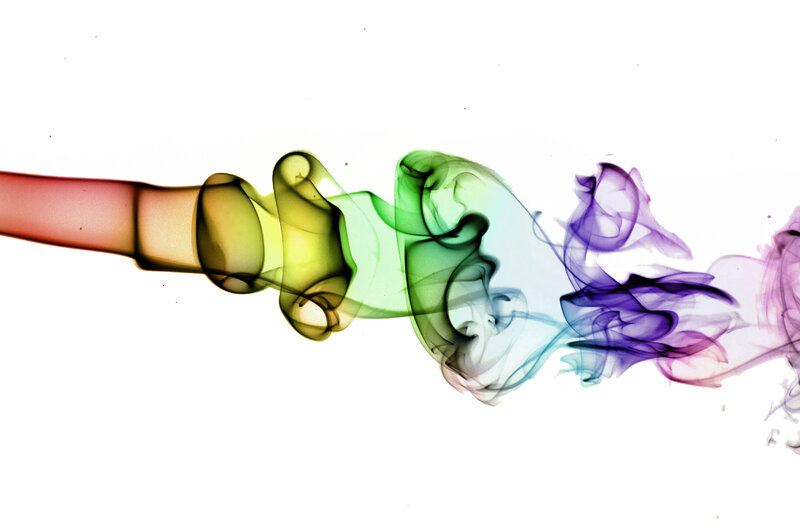 Colorful smoke swirls
