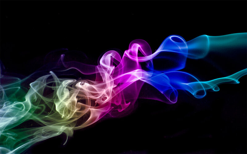 Colorful smoke swirls