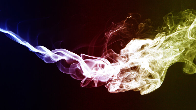 Colorful smoke swirls