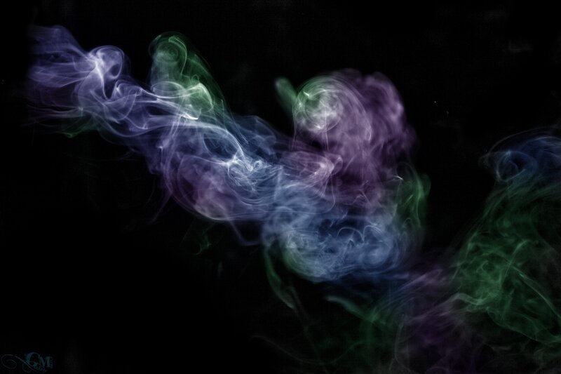 colorful smoke swirls