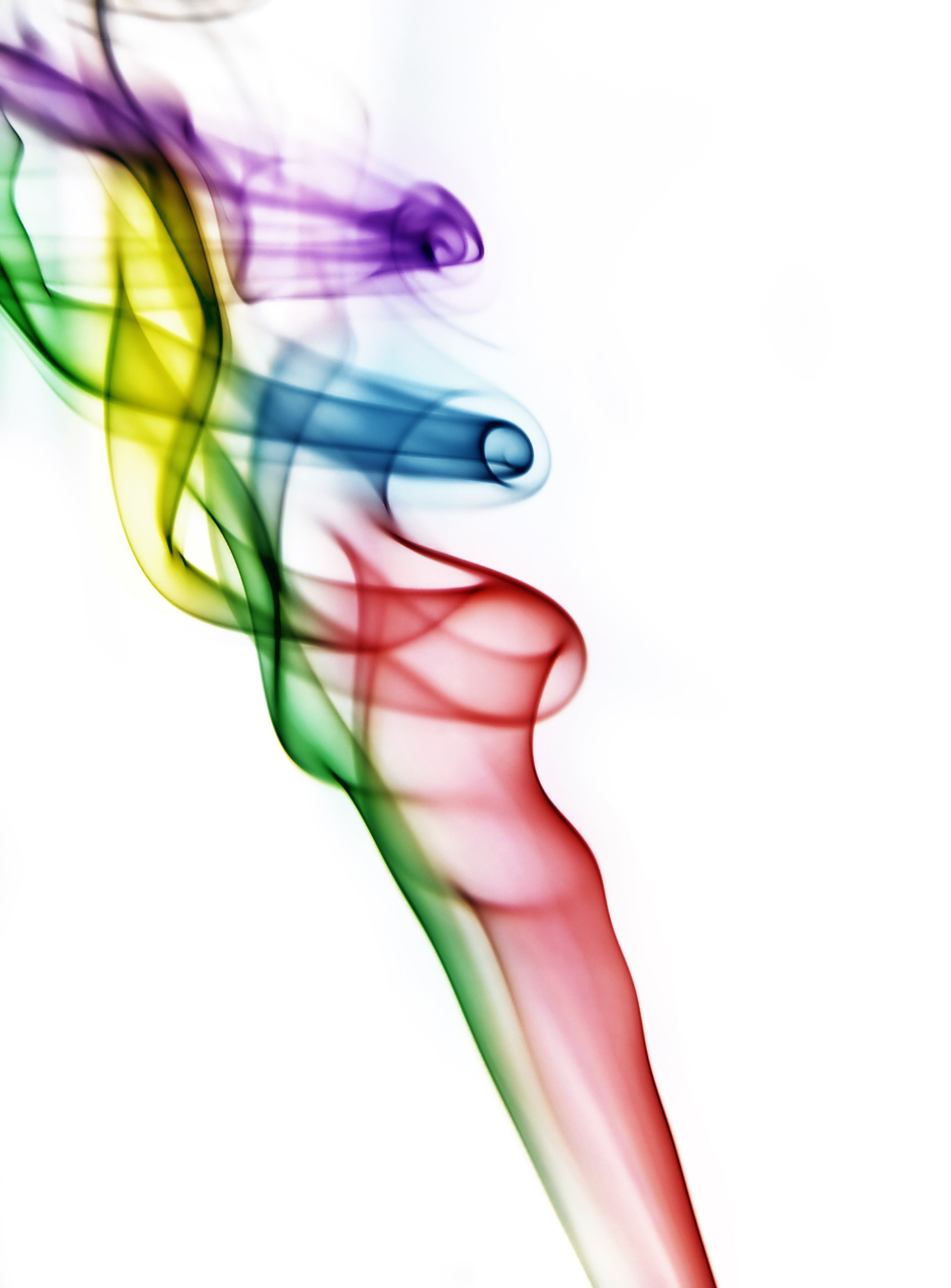 Colorful smoke swirls