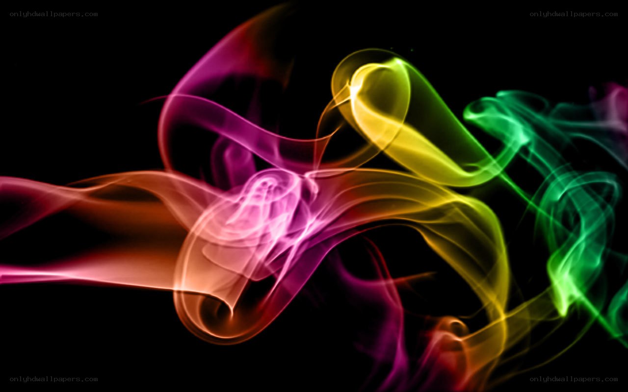 Colorful smoke swirls