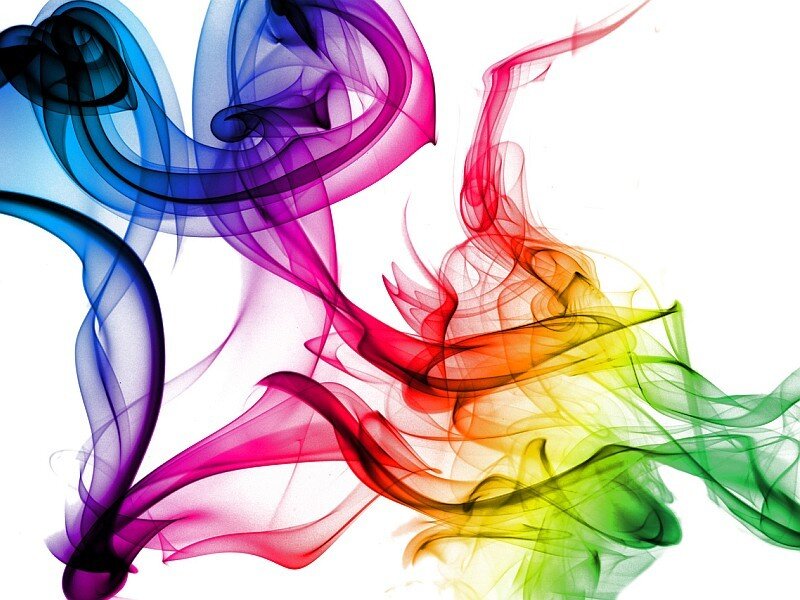 colorful smoke swirls