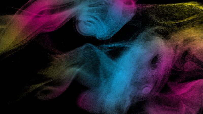 colorful smoke swirls