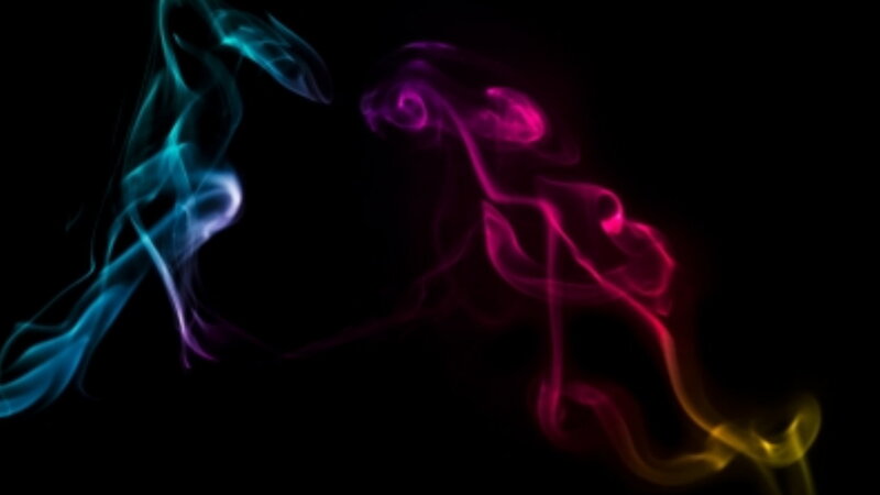 Colorful Smoke Swirls — Blue, Dramatic