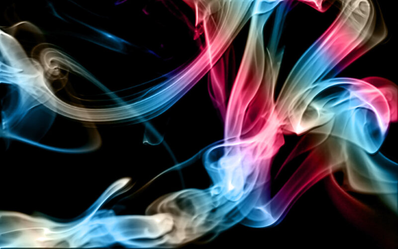 Colorful Smoke Swirls — Blue, Dynamic, Abstract, Light, Dark Background