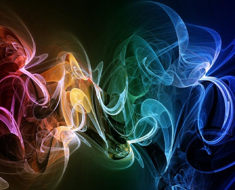 Colorful Smoke Swirls — Blue, Dynamic