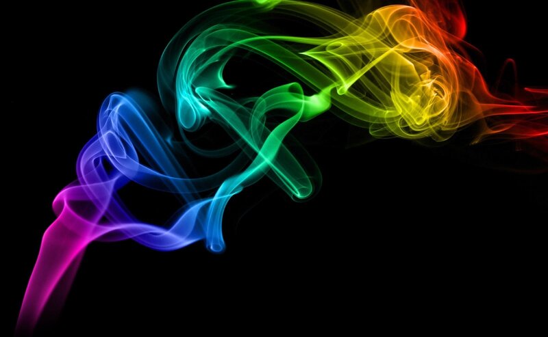 Colorful Smoke Swirls — Blue