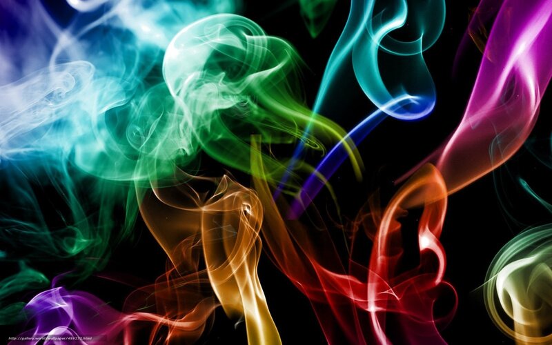 Colorful Smoke Swirls — Green, Dynamic