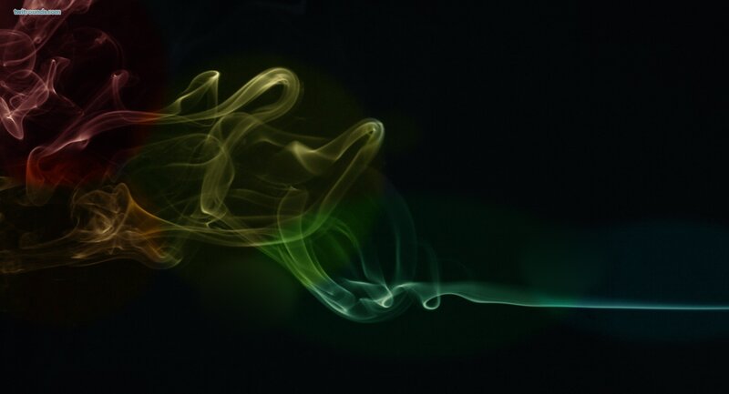 Colorful Smoke Swirls — Green, Ethereal, Abstract, Light