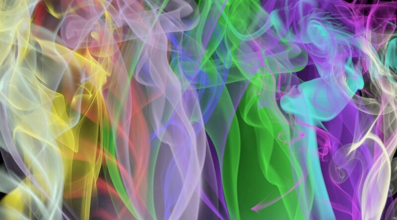Colorful Smoke Swirls — Green, Ethereal