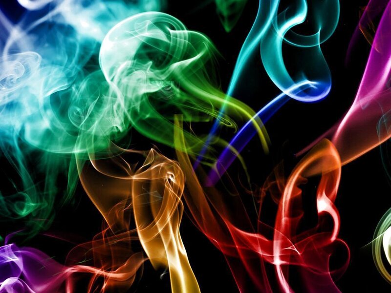 Colorful Smoke Swirls — Green
