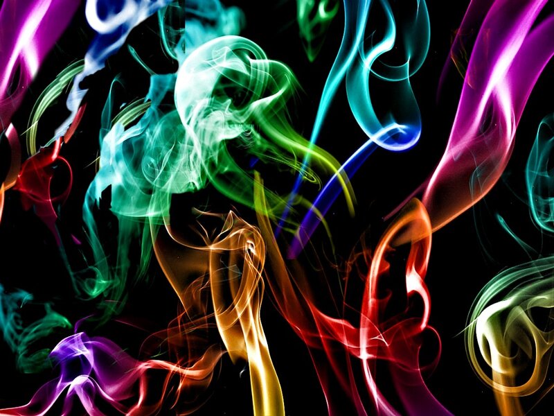 Colorful Smoke Swirls — Purple, Dynamic, Abstract, Light, Dark Background
