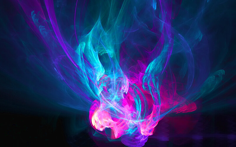 Colorful Smoke Swirls — Purple, Dynamic, Abstract, Light
