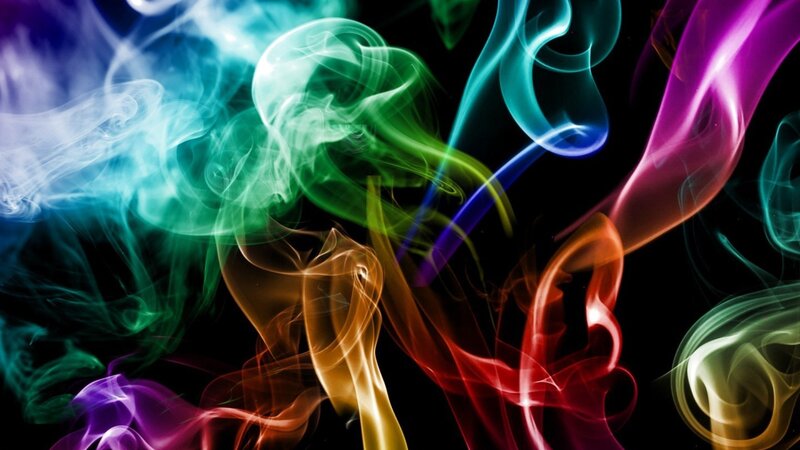 Colorful Smoke Swirls — Purple, Dynamic, Abstract