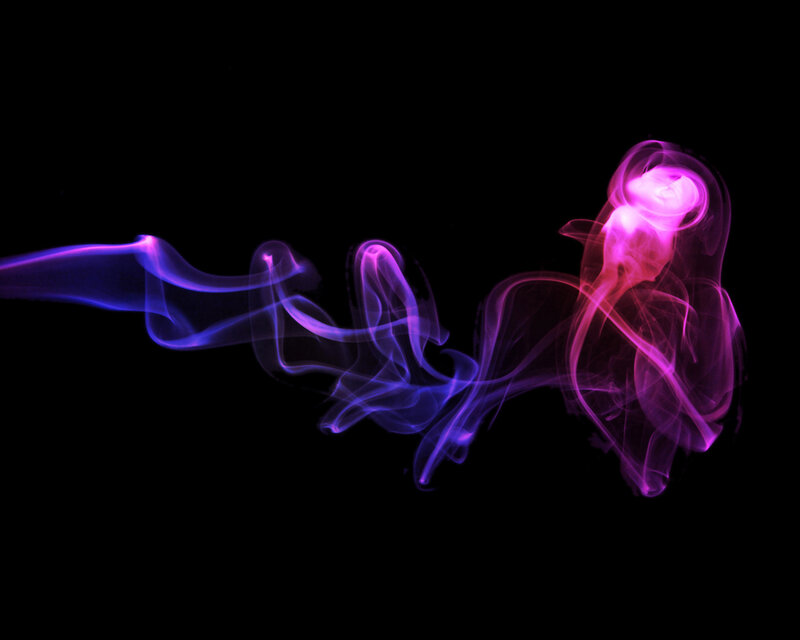 Colorful Smoke Swirls — Purple, Ethereal