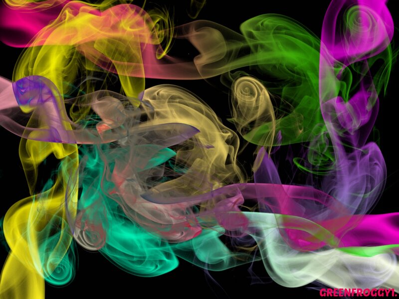 Colorful Smoke Swirls — Yellow
