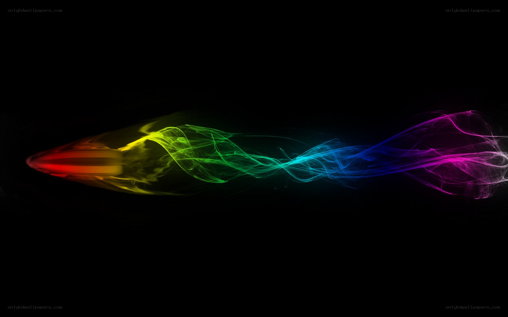 Colorful smoke trail